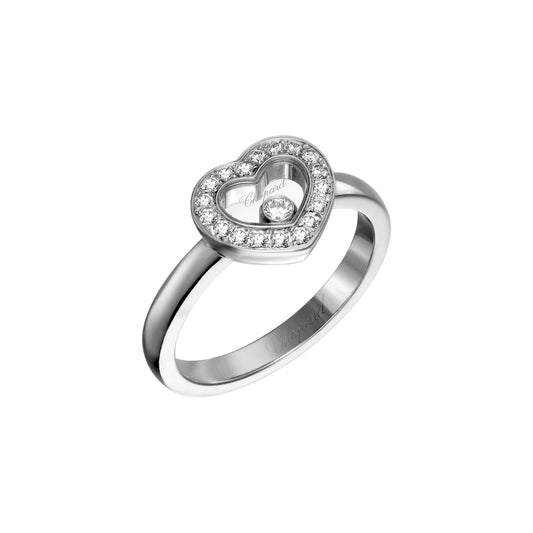 Chopard Happy Diamonds ring in 18k ethical white gold with diamonds