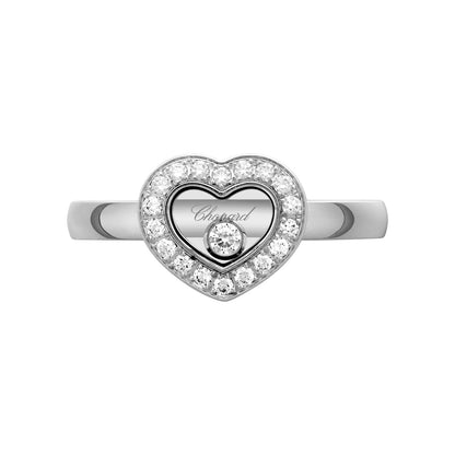 Chopard Happy Diamonds ring in 18k ethical white gold with diamonds, view 2