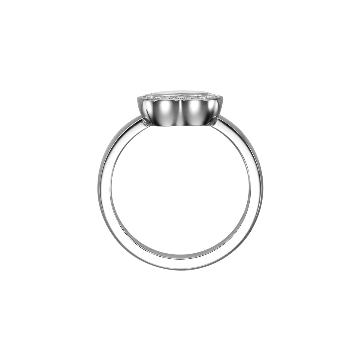 Chopard Happy Diamonds ring in 18k ethical white gold with diamonds, view 3