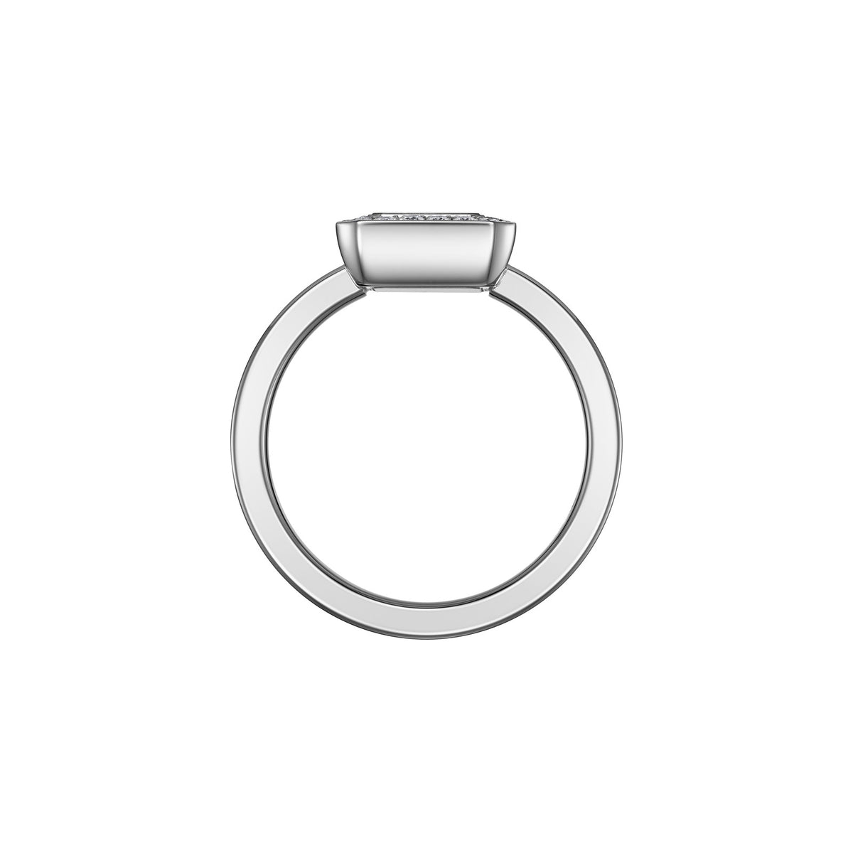 Chopard Happy Diamonds ring in 18k ethical white gold with diamonds, view 3