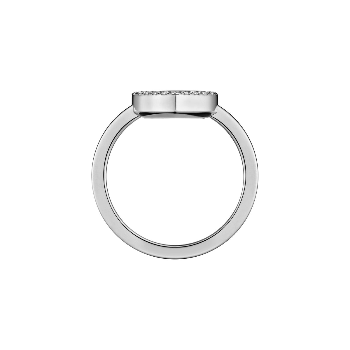 Chopard Happy Diamonds ring in 18k ethical white gold with diamonds, view 3