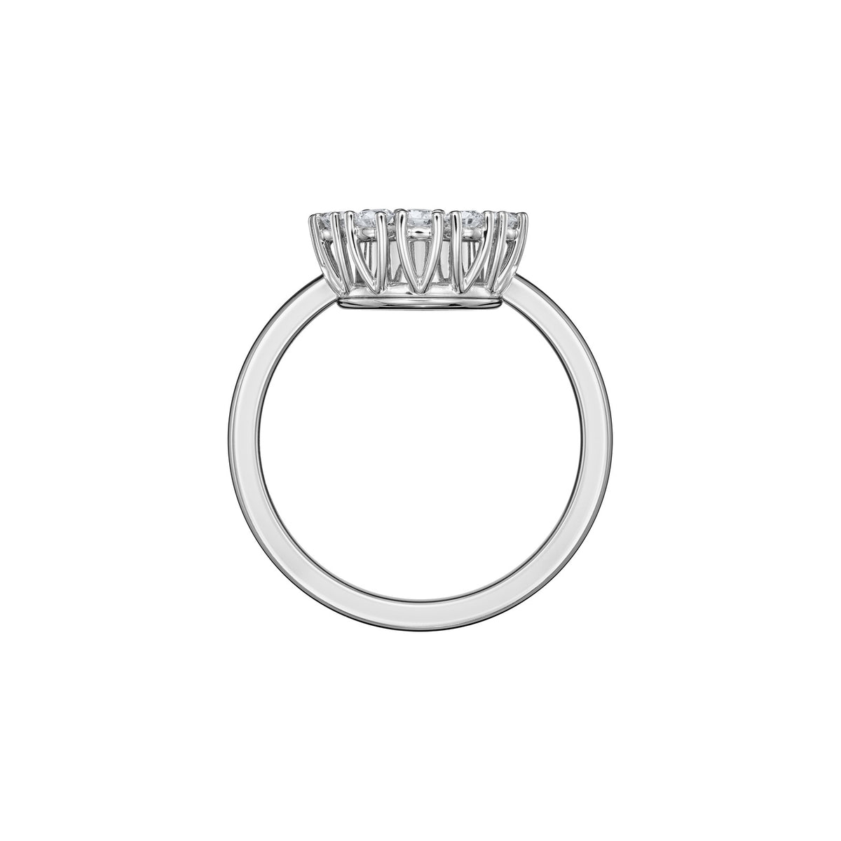 Chopard Happy Diamonds ring in 18k ethical white gold with diamonds, view 3