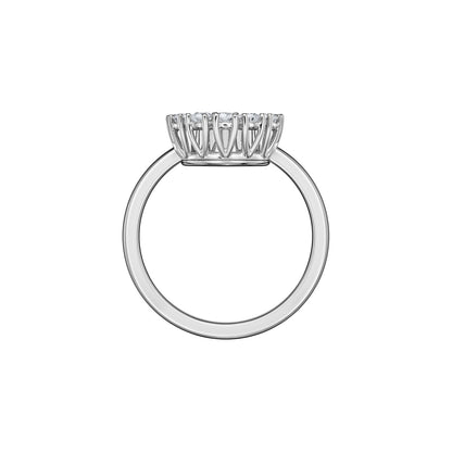 Chopard Happy Diamonds ring in 18k ethical white gold with diamonds, view 3