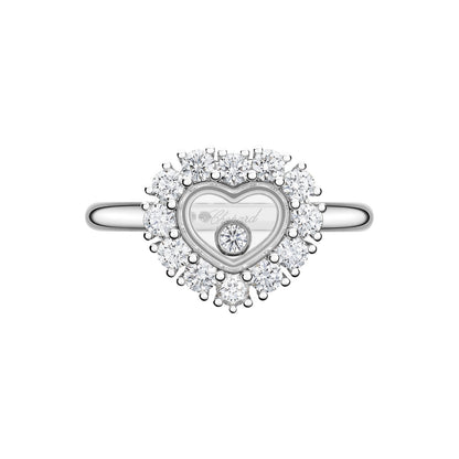 Chopard Happy Diamonds ring in 18k ethical white gold with diamonds, view 2