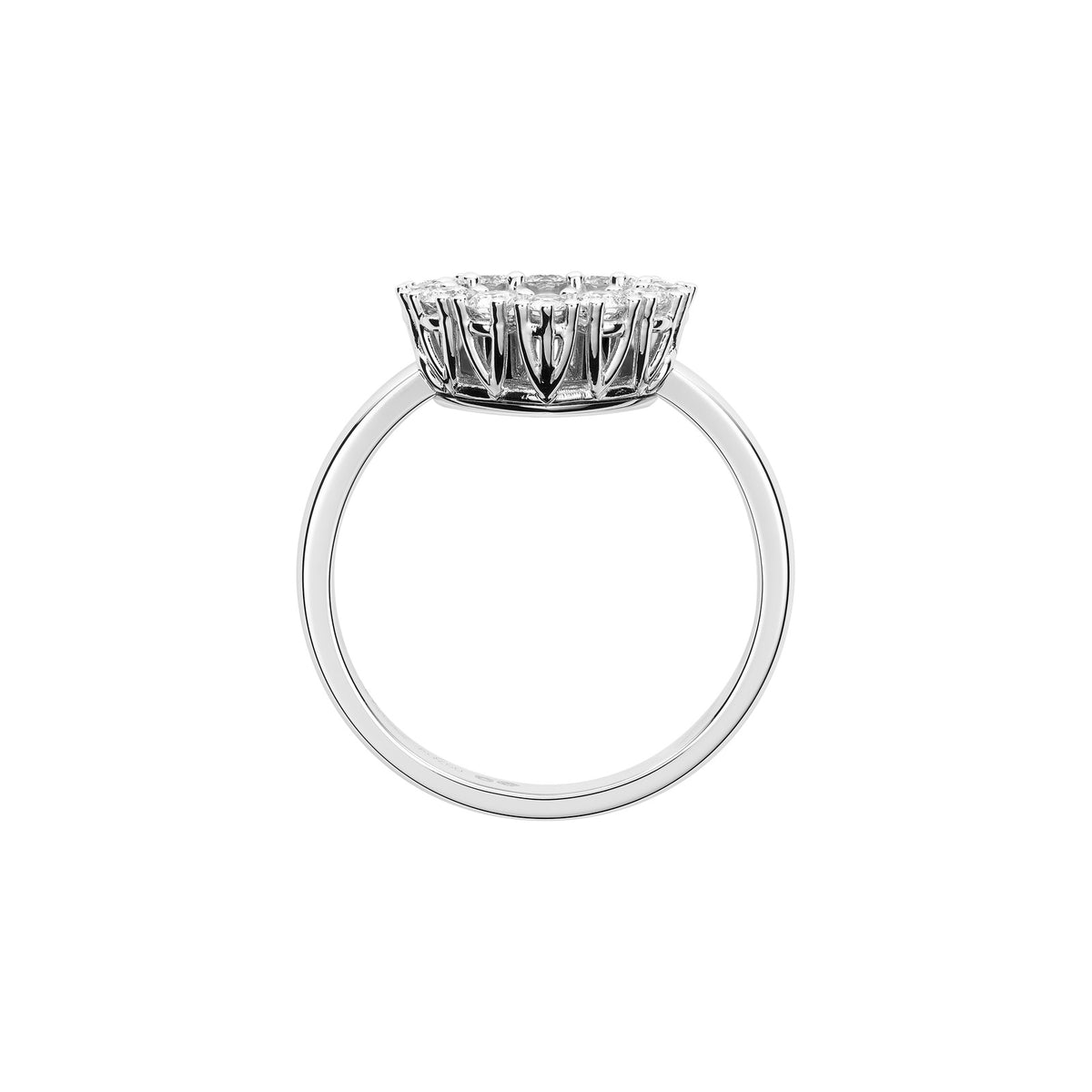 Chopard Happy Diamonds ring in 18k ethical white gold with diamonds, view 3