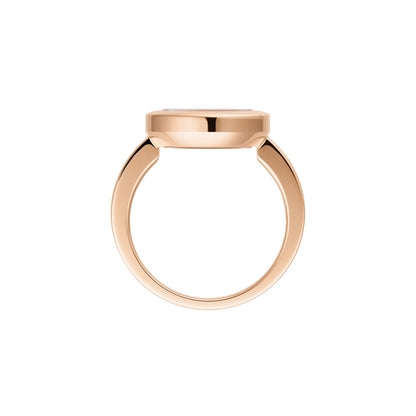 Chopard Happy Diamonds ring in 18k ethical white and rose gold with diamonds, view 3