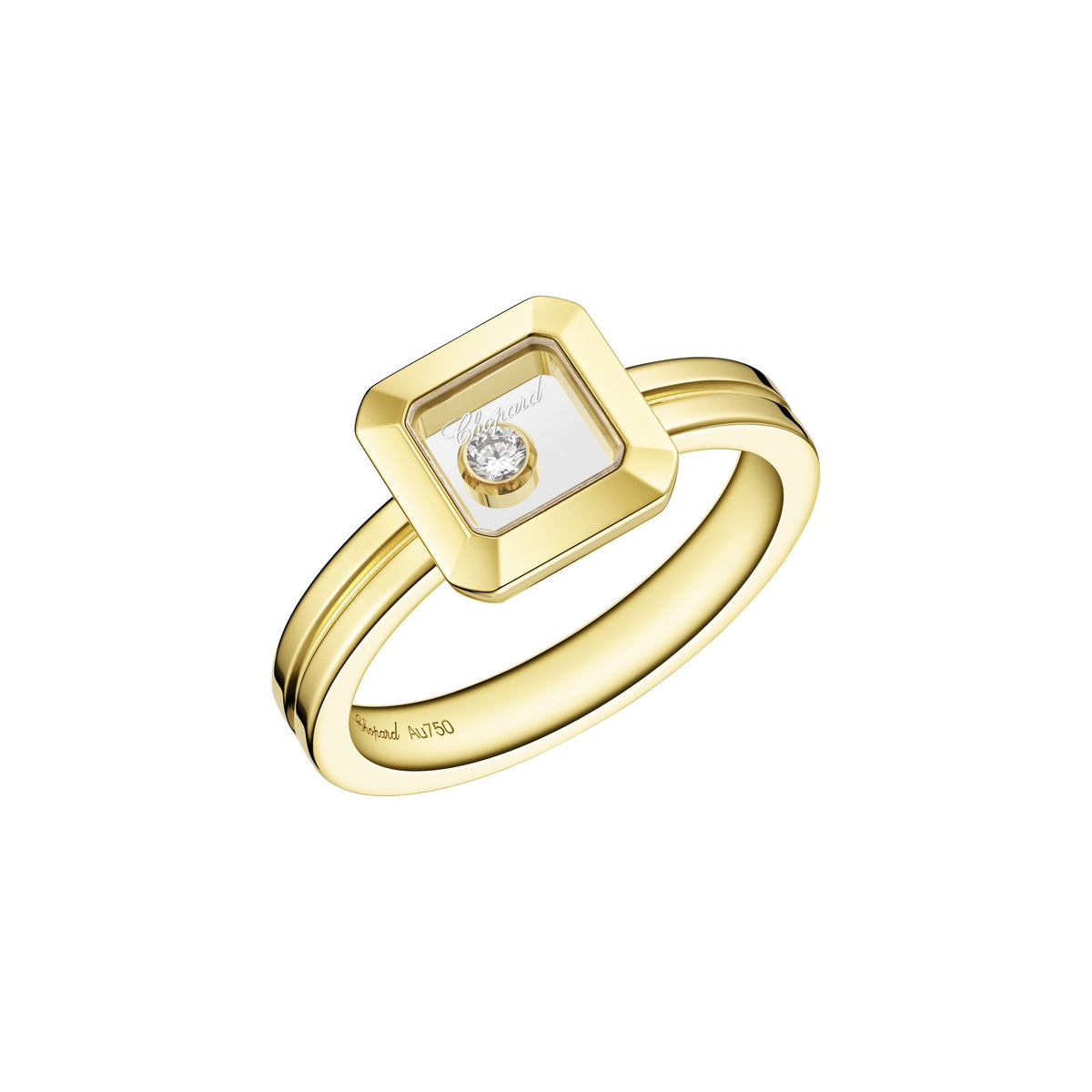 Chopard Happy Diamonds ring in 18k ethical yellow gold with diamonds