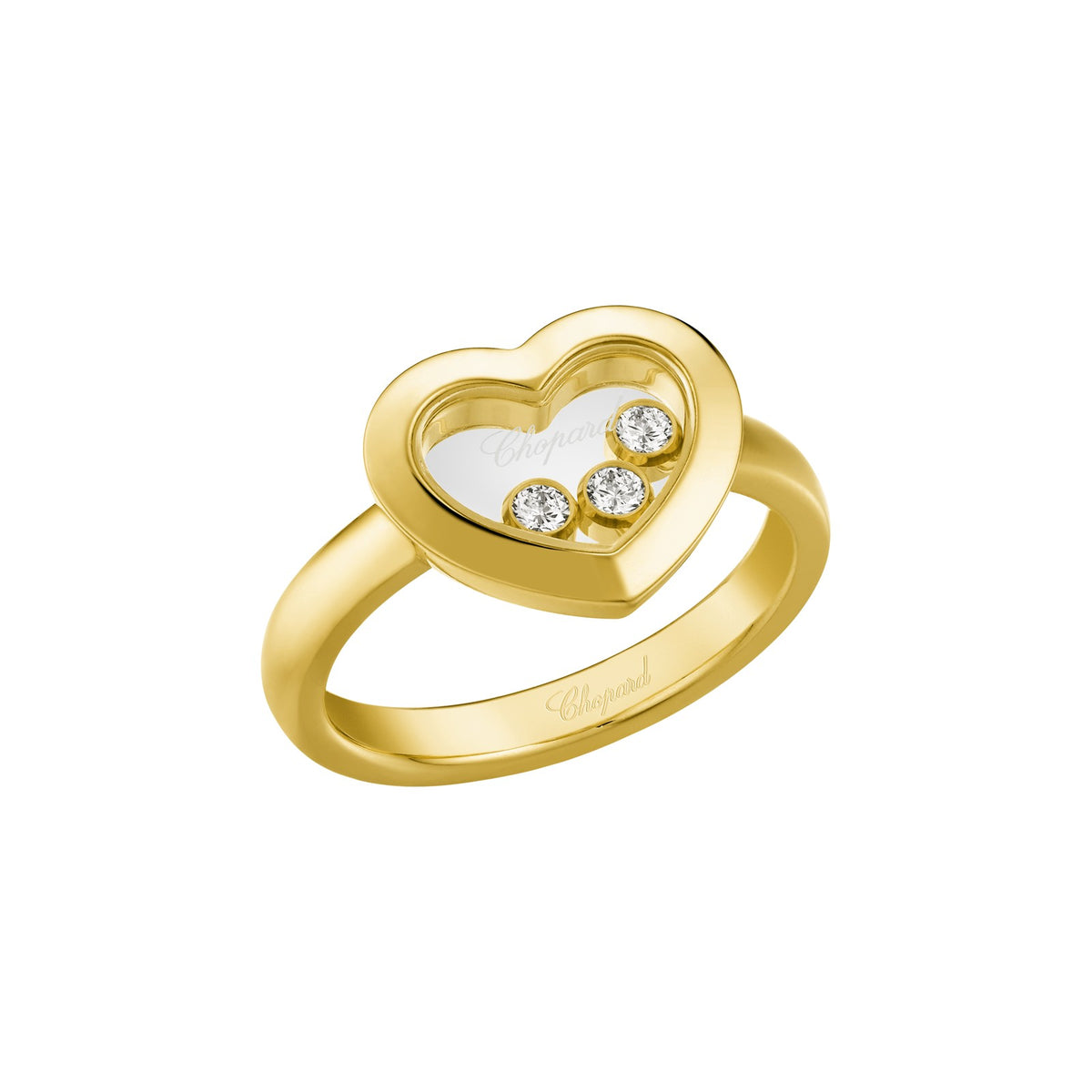 Chopard Happy Diamonds ring in 18k ethical yellow gold with diamonds