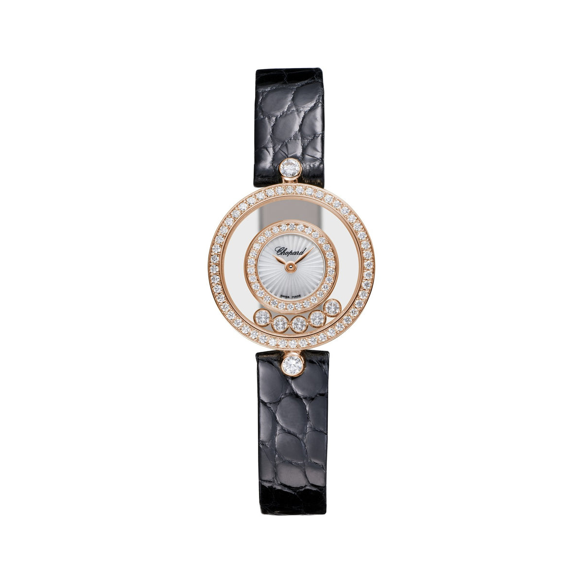 Chopard Happy Diamonds watch in 18k ethical rose gold with moving diamonds
