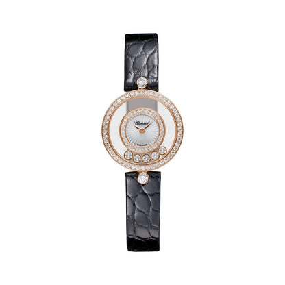 Chopard Happy Diamonds watch in 18k ethical rose gold with moving diamonds