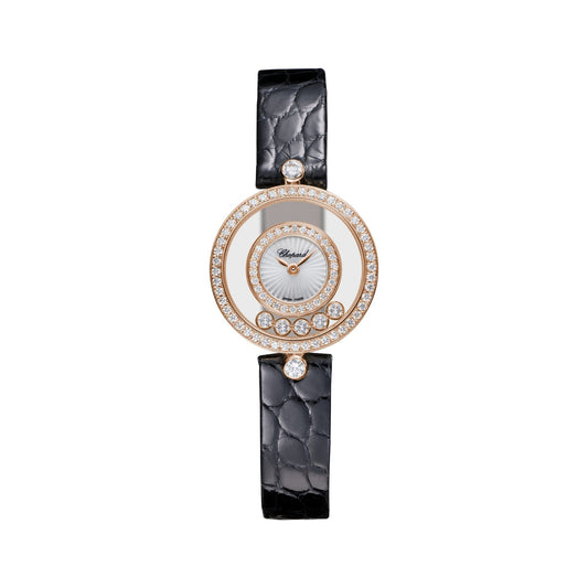 Chopard Happy Diamonds watch in 18k ethical rose gold with moving diamonds