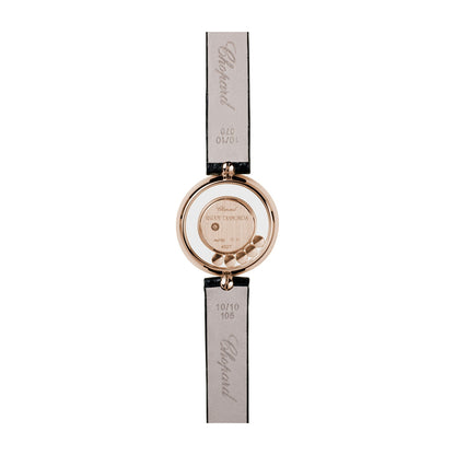 Chopard Happy Diamonds watch in 18k ethical rose gold with moving diamonds, view 2