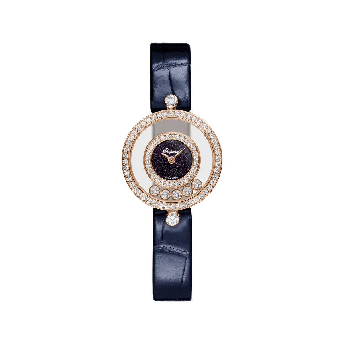 Chopard Happy Diamonds watch in 18k ethical rose gold with moving diamonds