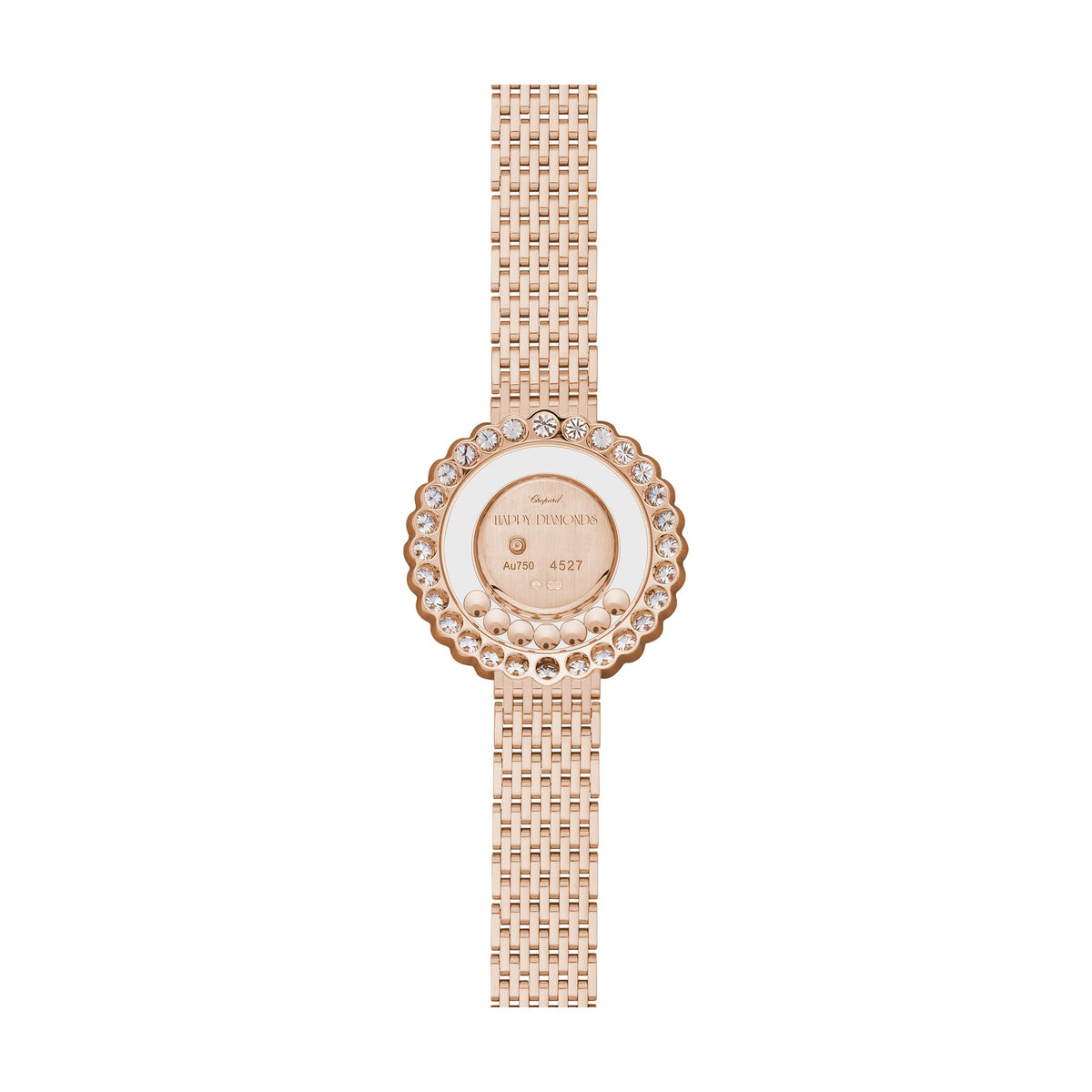 Chopard Happy Diamonds watch in 18k ethical rose gold, view 2