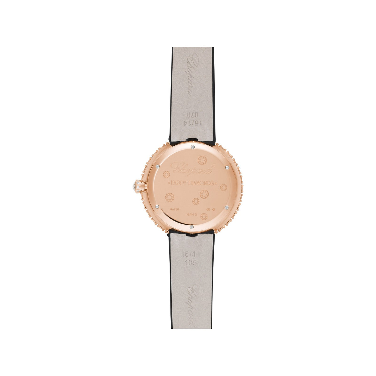Chopard Happy Diamonds watch in 18k ethical rose gold with diamonds, view 2