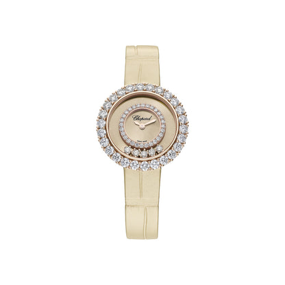 Chopard Happy Diamonds watch in 18k ethical rose gold with moving diamonds
