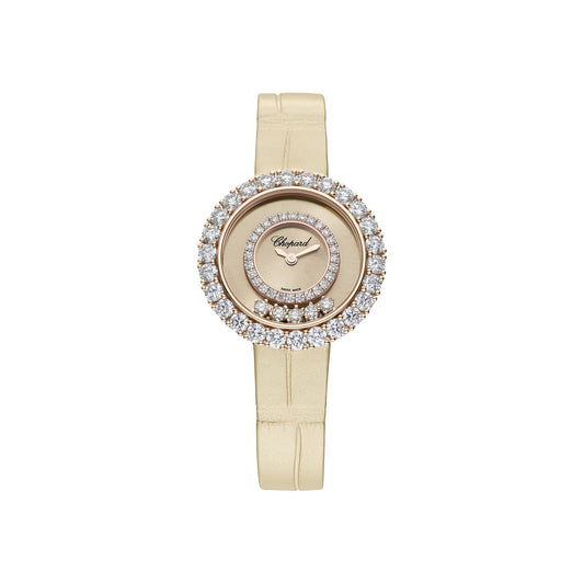 Chopard Happy Diamonds watch in 18k ethical rose gold with moving diamonds