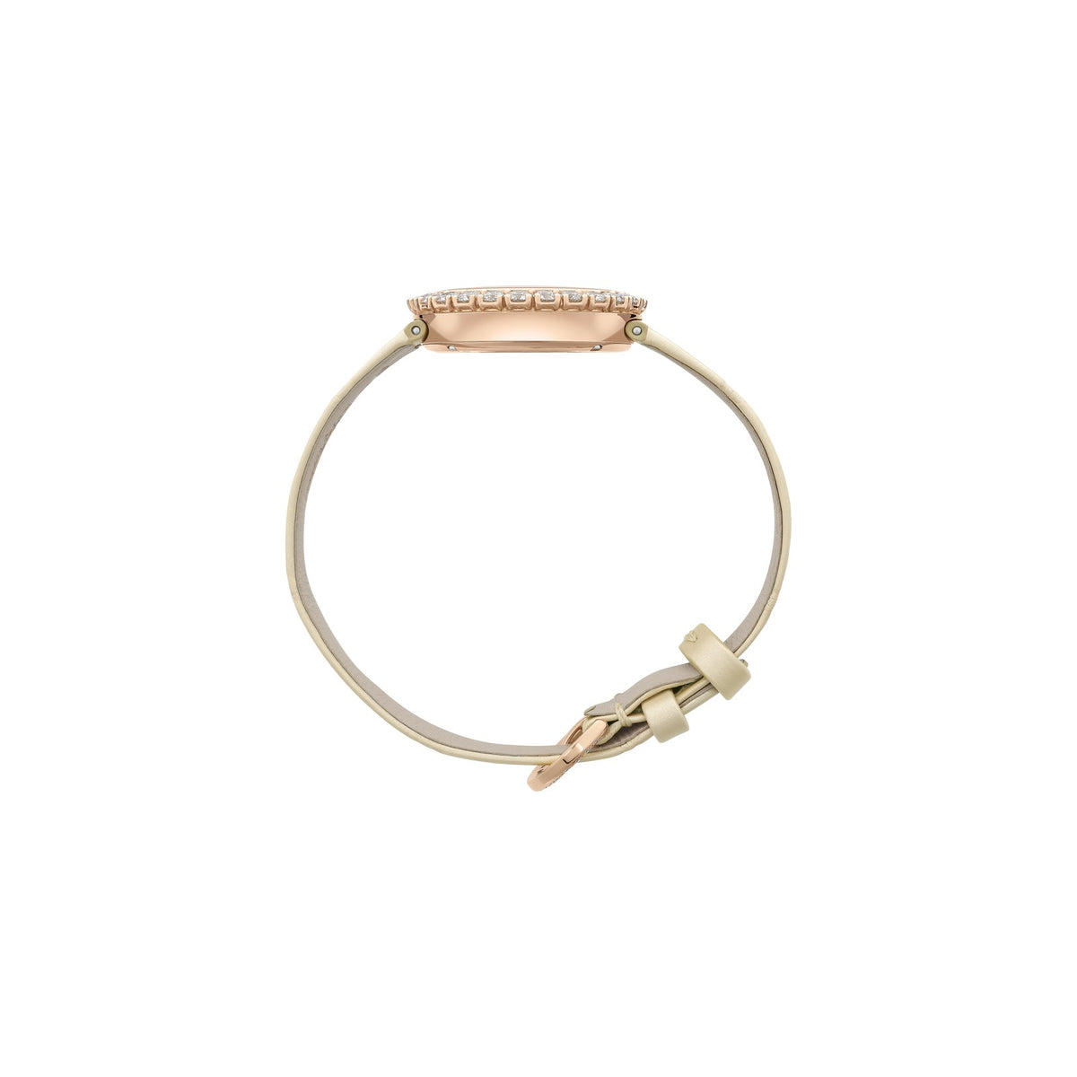 Chopard Happy Diamonds watch in 18k ethical rose gold with moving diamonds, view 3