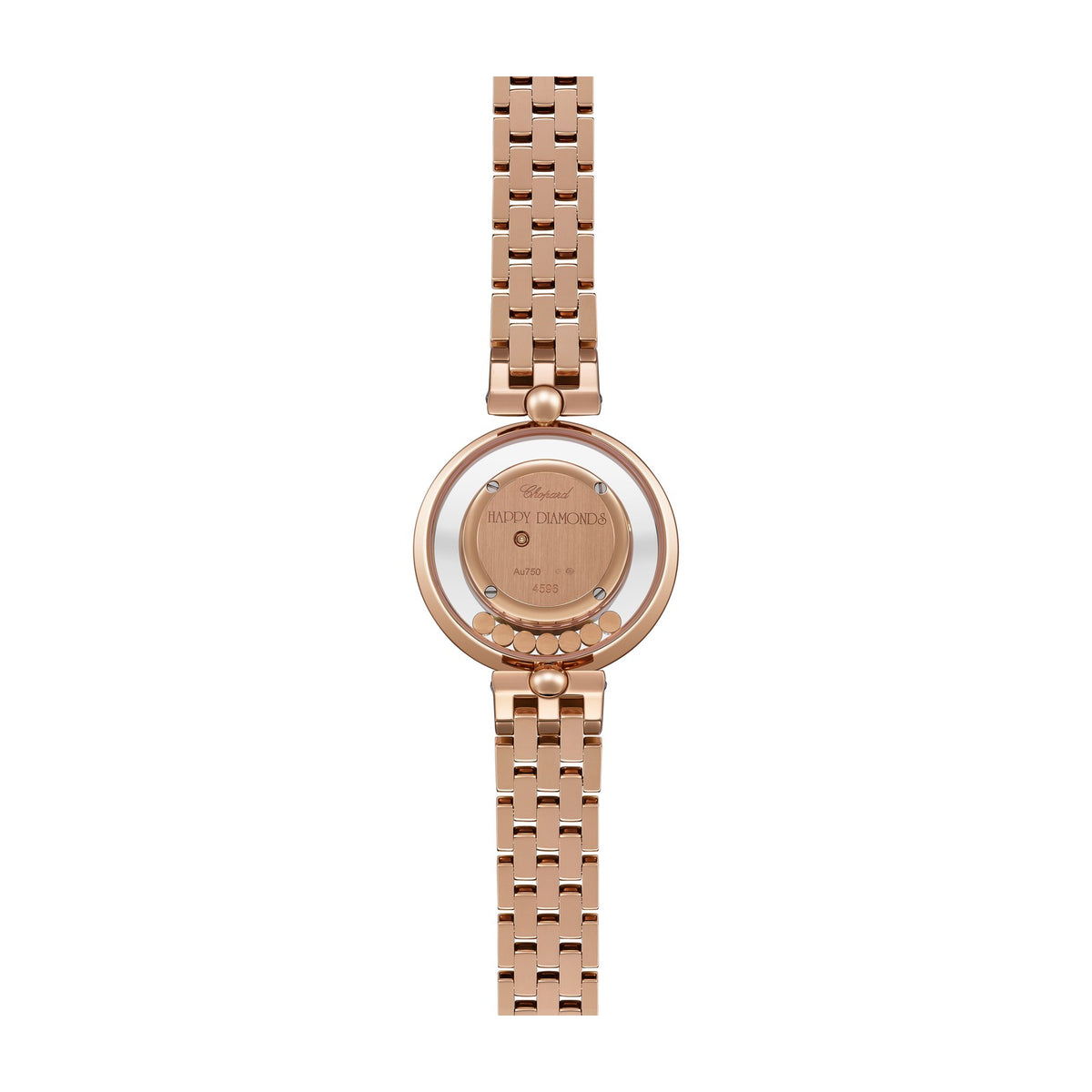 Chopard Happy Diamonds watch in 18k ethical rose gold, view 2