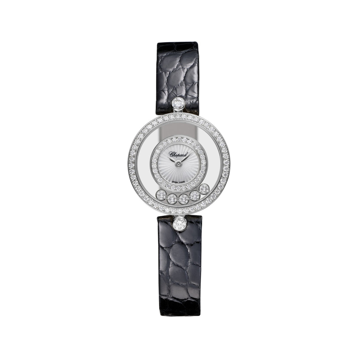 Chopard Happy Diamonds watch in 18k ethical white gold with moving diamonds