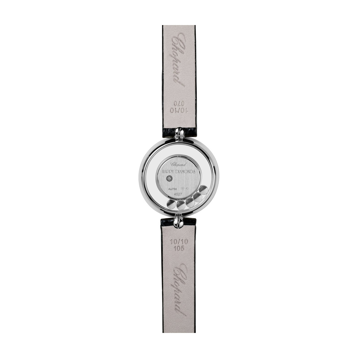 Chopard Happy Diamonds watch in 18k ethical white gold with moving diamonds, view 2