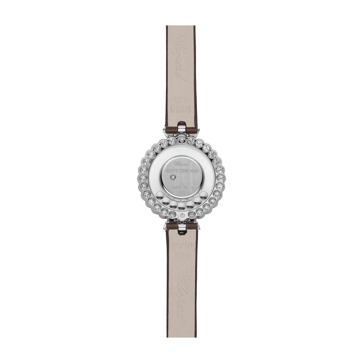 Chopard Happy Diamonds watch in 18k ethical white gold with moving diamonds, view 2