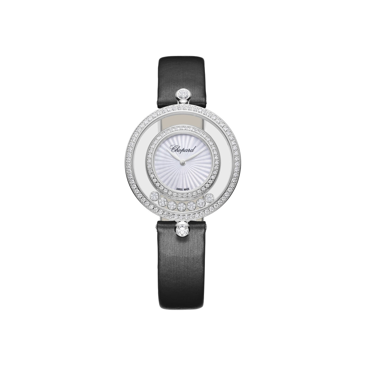 Chopard Happy Diamonds watch in 18k ethical white gold with moving diamonds