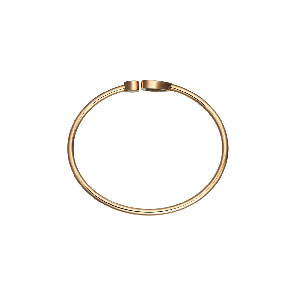 Chopard Happy Hearts bangle in 18k ethical rose gold with diamonds and agate view 3
