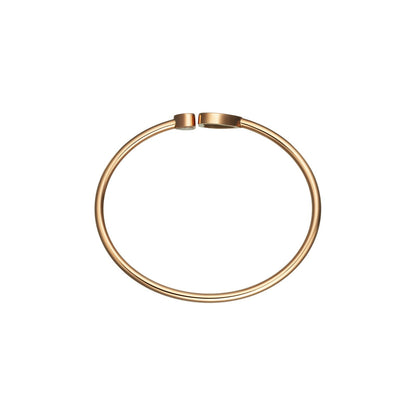 Chopard Happy Hearts bangle in 18k ethical rose gold with diamonds and agate view 3