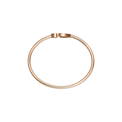 Chopard Happy Hearts bangle in 18k ethical rose gold with diamonds and malachite view 3
