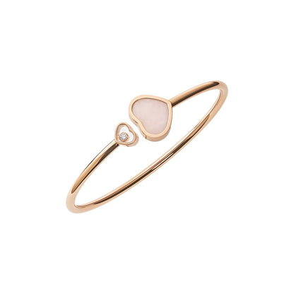 Chopard Happy Hearts bangle in 18k ethical rose gold with diamonds and opals