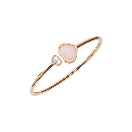 Chopard Happy Hearts bangle in 18k ethical rose gold with diamonds and opals