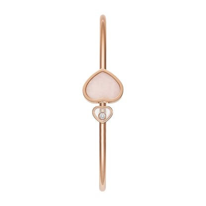 Chopard Happy Hearts bangle in 18k ethical rose gold with diamonds and opals view 2