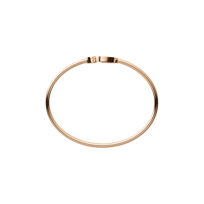 Chopard Happy Hearts bangle in 18k ethical rose gold with diamonds and opals view 3