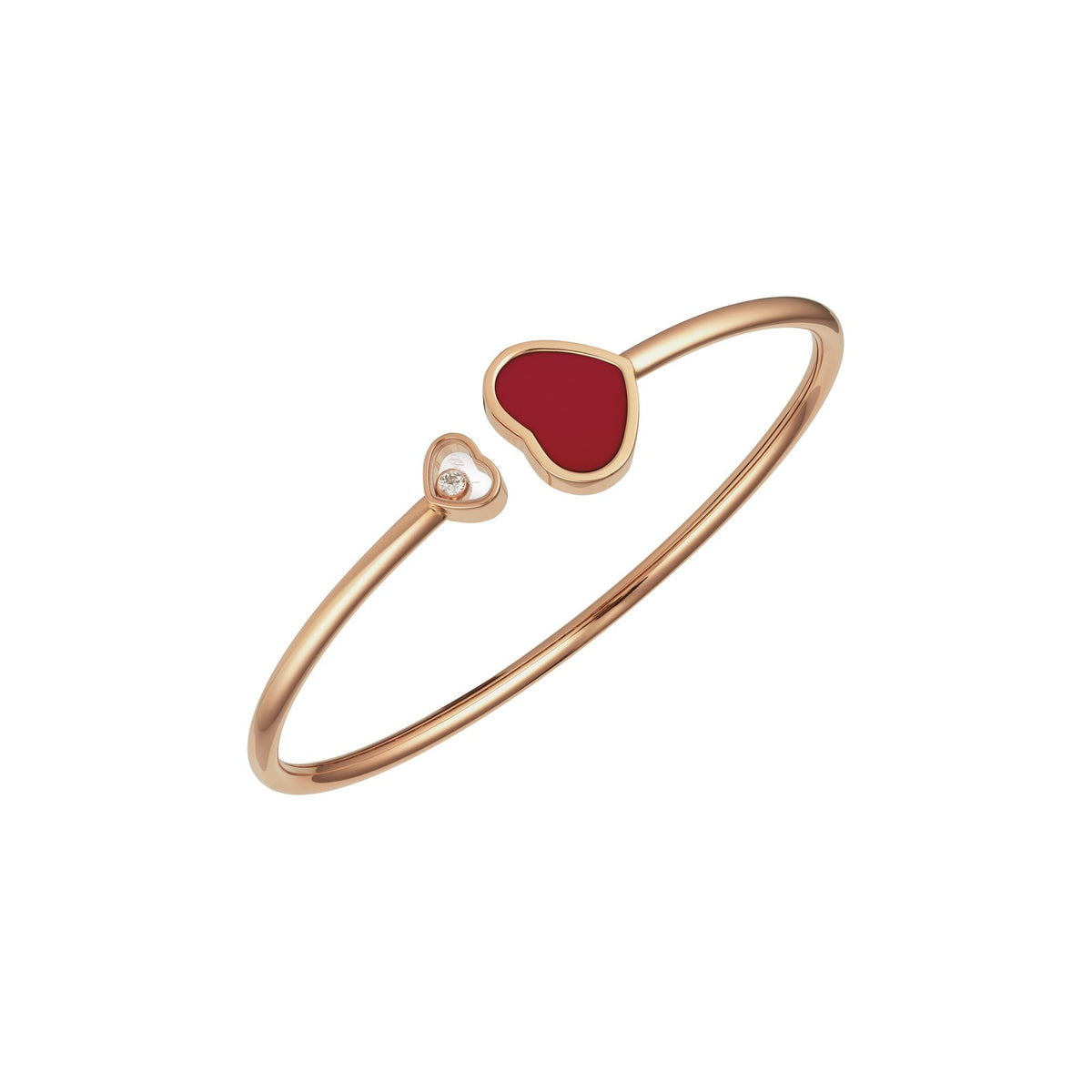 Chopard Happy Hearts bangle in 18k ethical rose gold with diamonds
