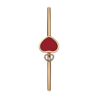 Chopard Happy Hearts bangle in 18k ethical rose gold with diamonds view 2