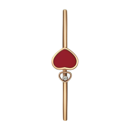Chopard Happy Hearts bangle in 18k ethical rose gold with diamonds view 2