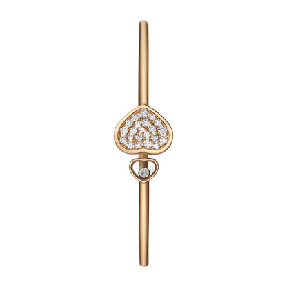 Chopard Happy Hearts bangle in 18k ethical rose gold with diamonds view 2
