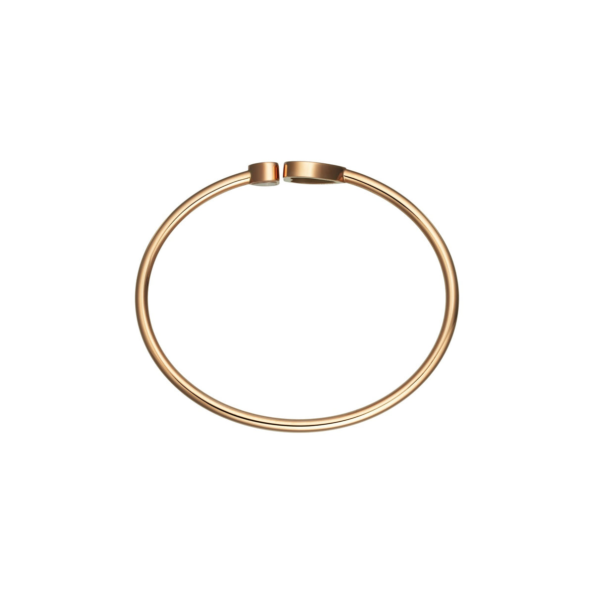 Chopard Happy Hearts bangle in 18k ethical rose gold with diamonds view 3