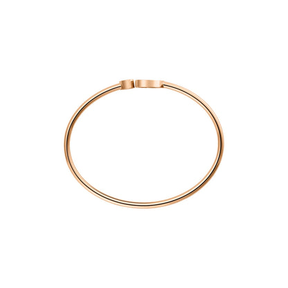 Chopard Happy Hearts bangle in 18k ethical rose gold with diamonds and onyx view 3