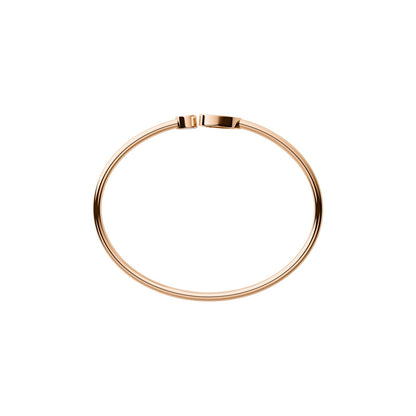 Chopard Happy Hearts bangle in 18k ethical rose gold with diamonds, mother of pearl and turquoise view 4