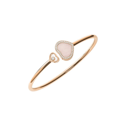 Chopard Happy Hearts bangle in 18k ethical rose gold with diamonds and opals