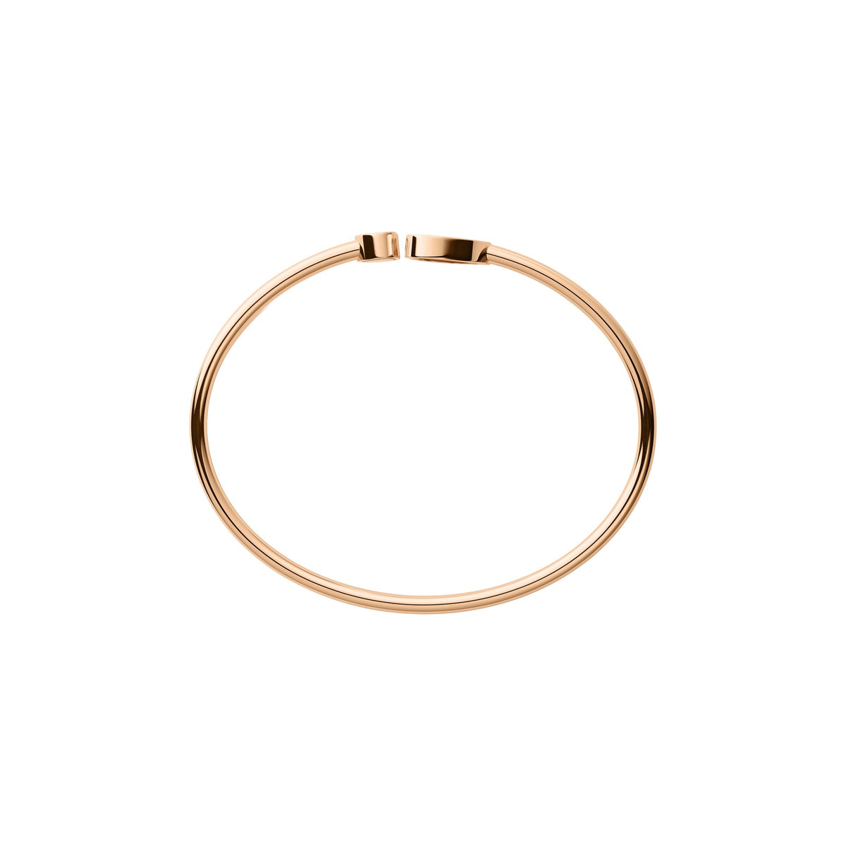 Chopard Happy Hearts bangle in 18k ethical rose gold with diamonds and opals view 3