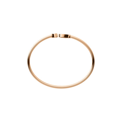 Chopard Happy Hearts bangle in 18k ethical rose gold with diamonds and opals view 3