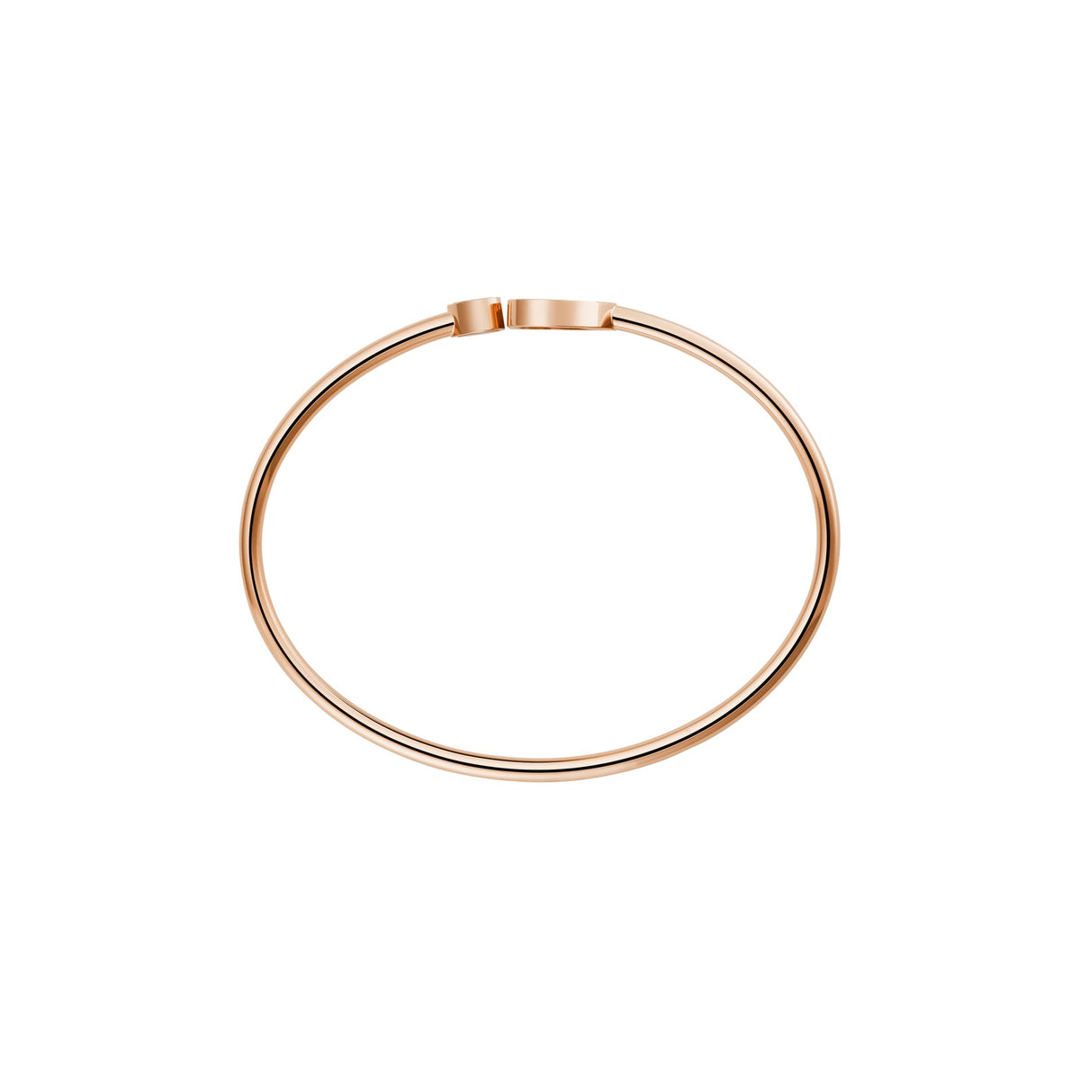 Chopard Happy Hearts bangle in 18k ethical rose gold with diamonds view 3