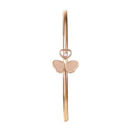 Chopard Happy Hearts bangle in 18k ethical rose gold with diamonds view 2
