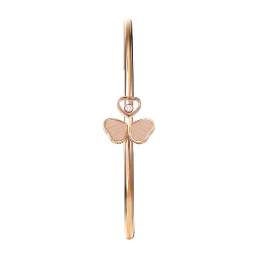 Chopard Happy Hearts bangle in 18k ethical rose gold with diamonds view 2
