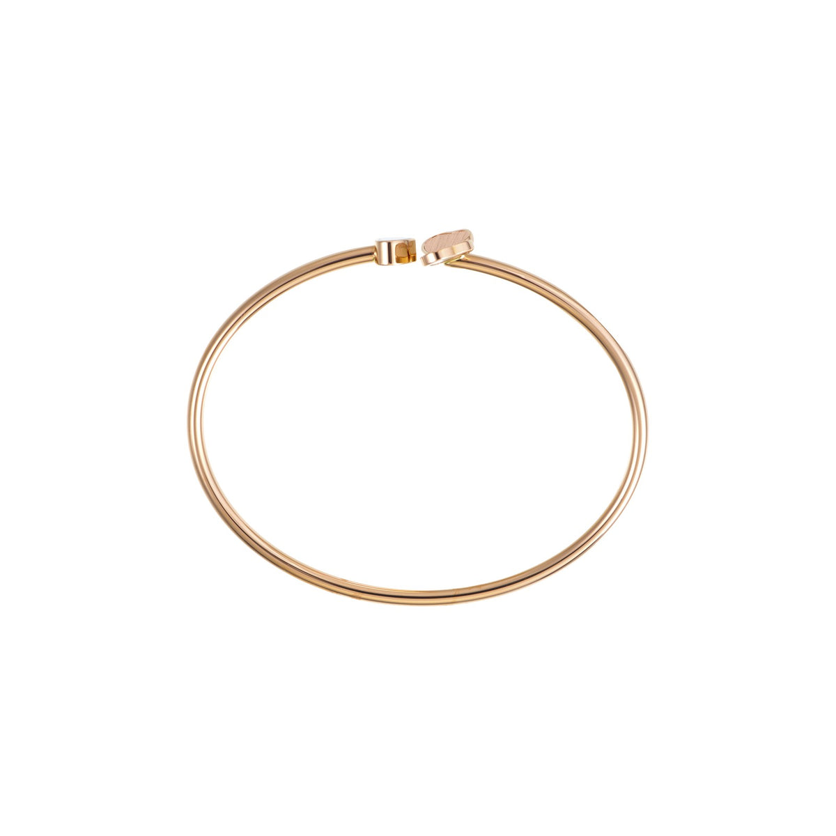 Chopard Happy Hearts bangle in 18k ethical rose gold with diamonds view 3
