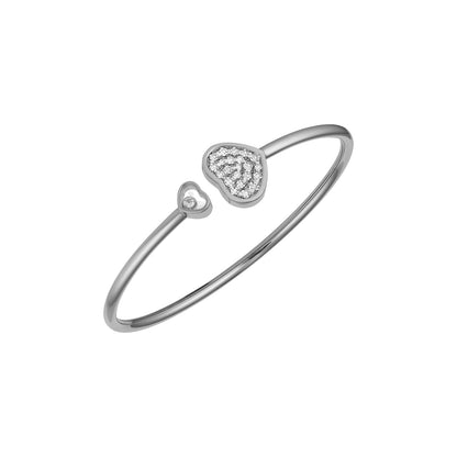 Chopard Happy Hearts bangle in 18k ethical white gold with diamonds