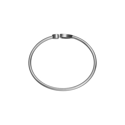 Chopard Happy Hearts bangle in 18k ethical white gold with diamonds view 3